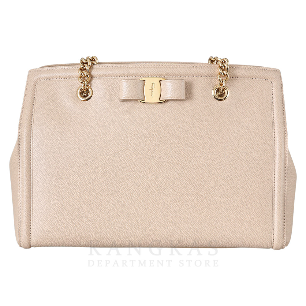 FERRAGAMO(USED)페레가모 바라리본 레더 체인백